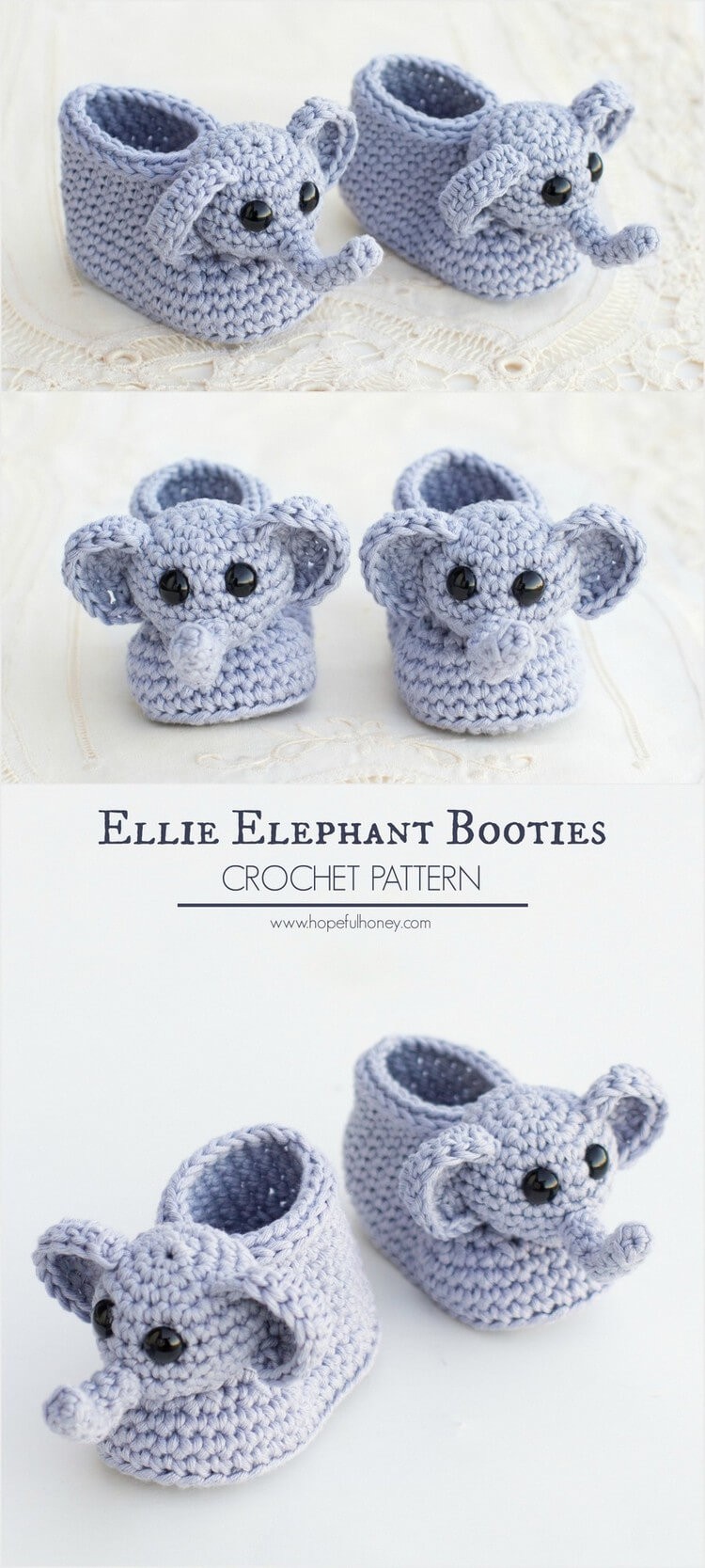crochet elephant booties