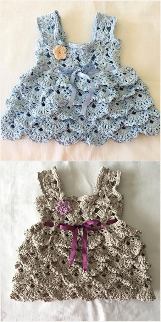 Newborn Crochet Baby Dress Ideas - How To Make – Diy