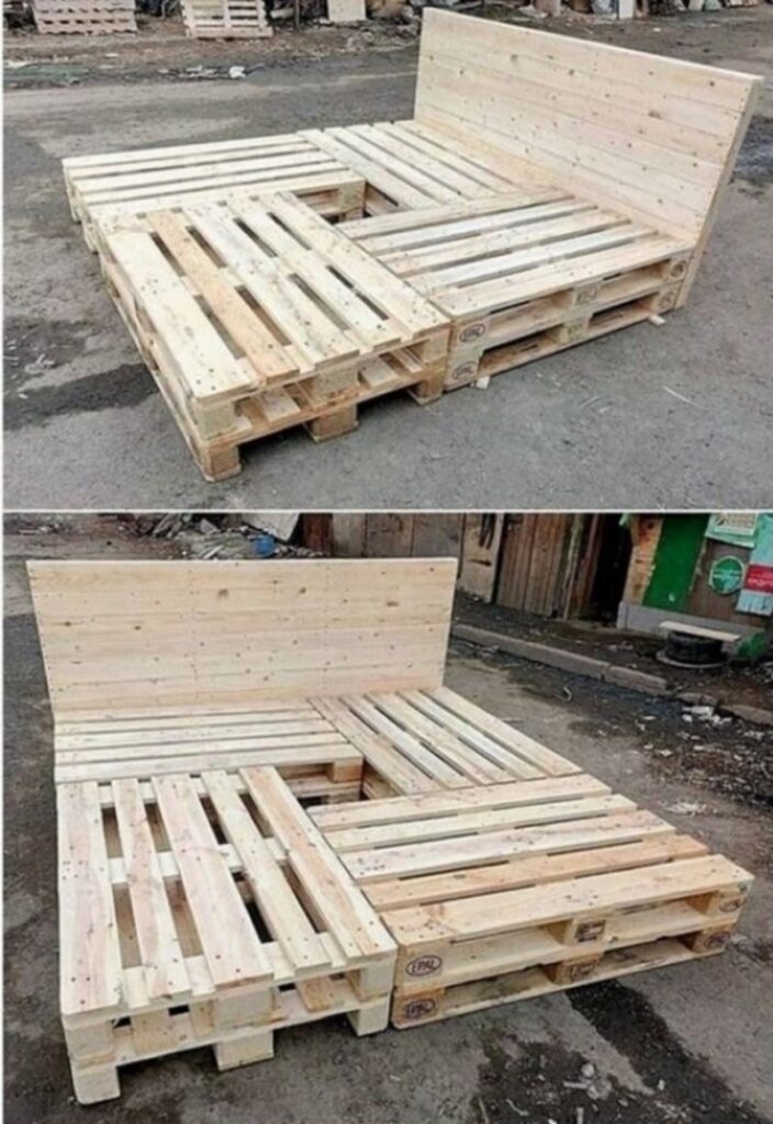 Free DIY Pallet Bed Plans HOW TO MAKE DIY   Pallet Wood Beds 9 704x1024 