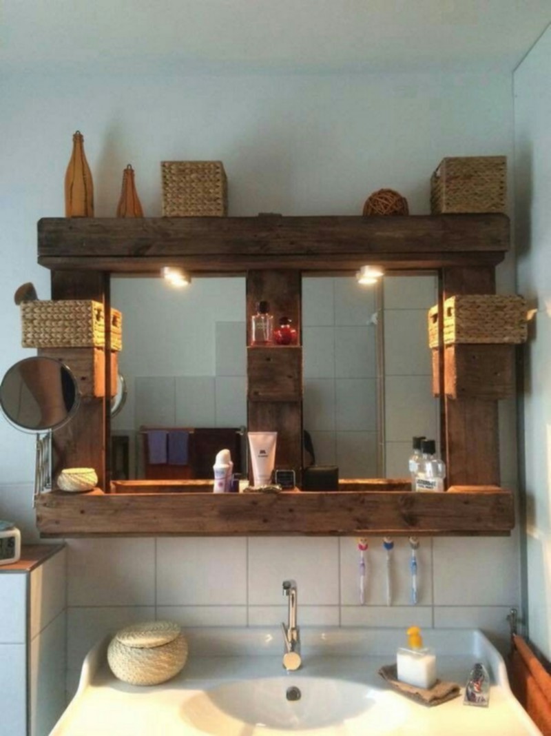 Mirrors with wooden frame