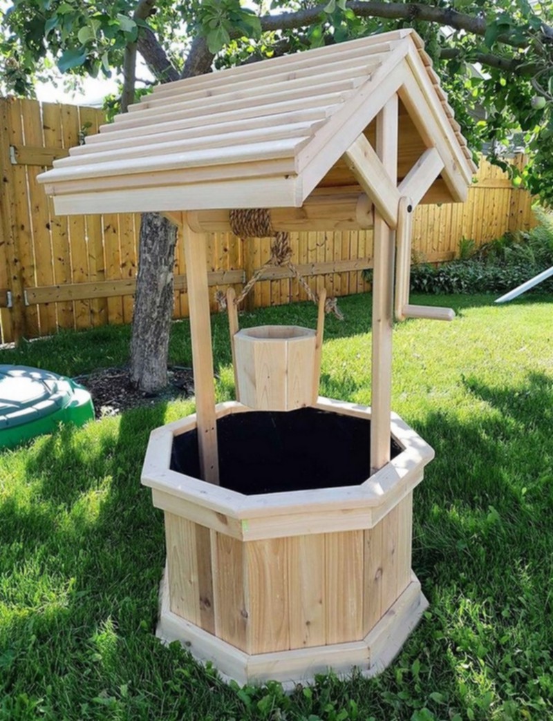 Pallet Wood Garden Wishing Well Ideas - HOW TO MAKE – DIY