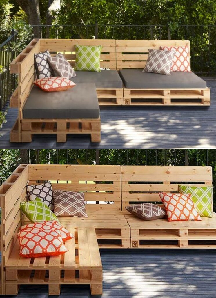 DIY Wood Pallet Outdoor Couch Ideas - HOW TO MAKE – DIY