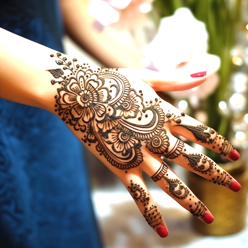 Graceful Elegance Unveiling Captivating Mehndi Designs For The Back ...